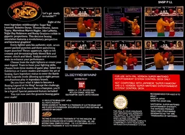 Boxing Legends of the Ring (Europe) box cover back